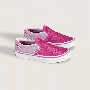 Vans Kids Sparkly Pink Slip-On Sneakers